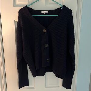 Madewell Navy Cardigan Sweater V-Neck Knit